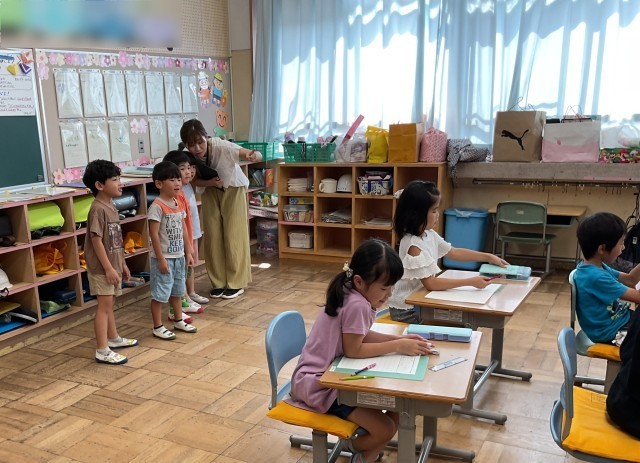 １年生の算数の授業を見学